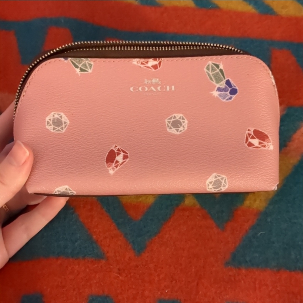 COACH X DISNEY COSMETIC CASE WITH SNOW WHITE AND THE SEVEN DWARFS GEMS PRINT